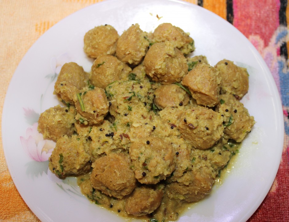 Soyabean chunks masala