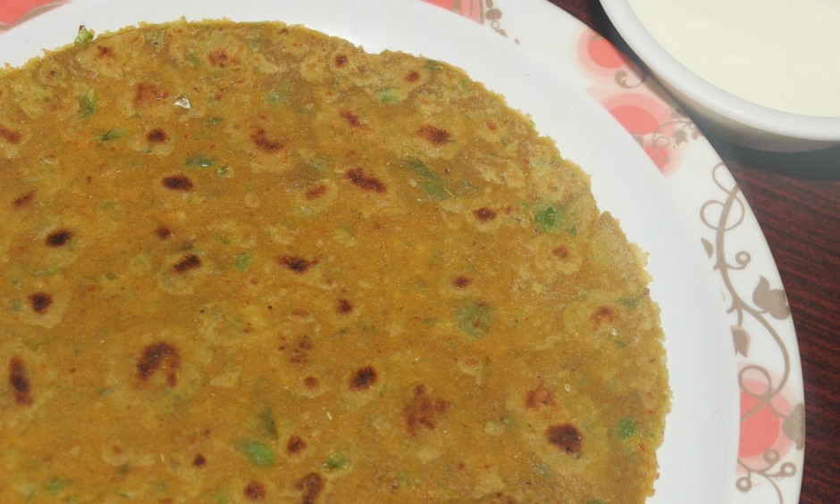 Capsicum paneer paratha