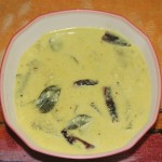White pumpkin yoghurt curry or poosanikai mor kuzhambu