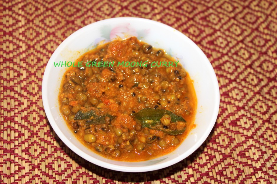whole green moong curry