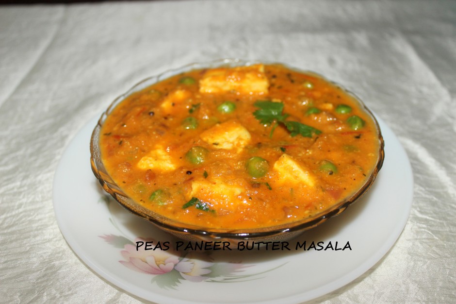 peas paneer butter masala