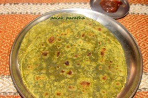 palak paratha