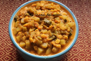 lauki chana dal sabzi
