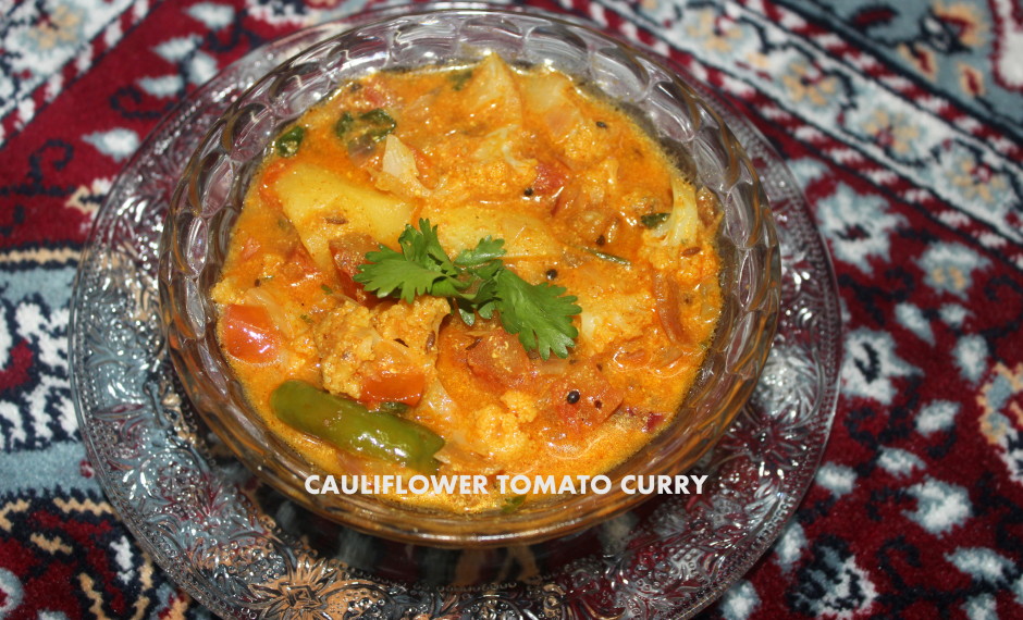 Cauliflower tomato curry