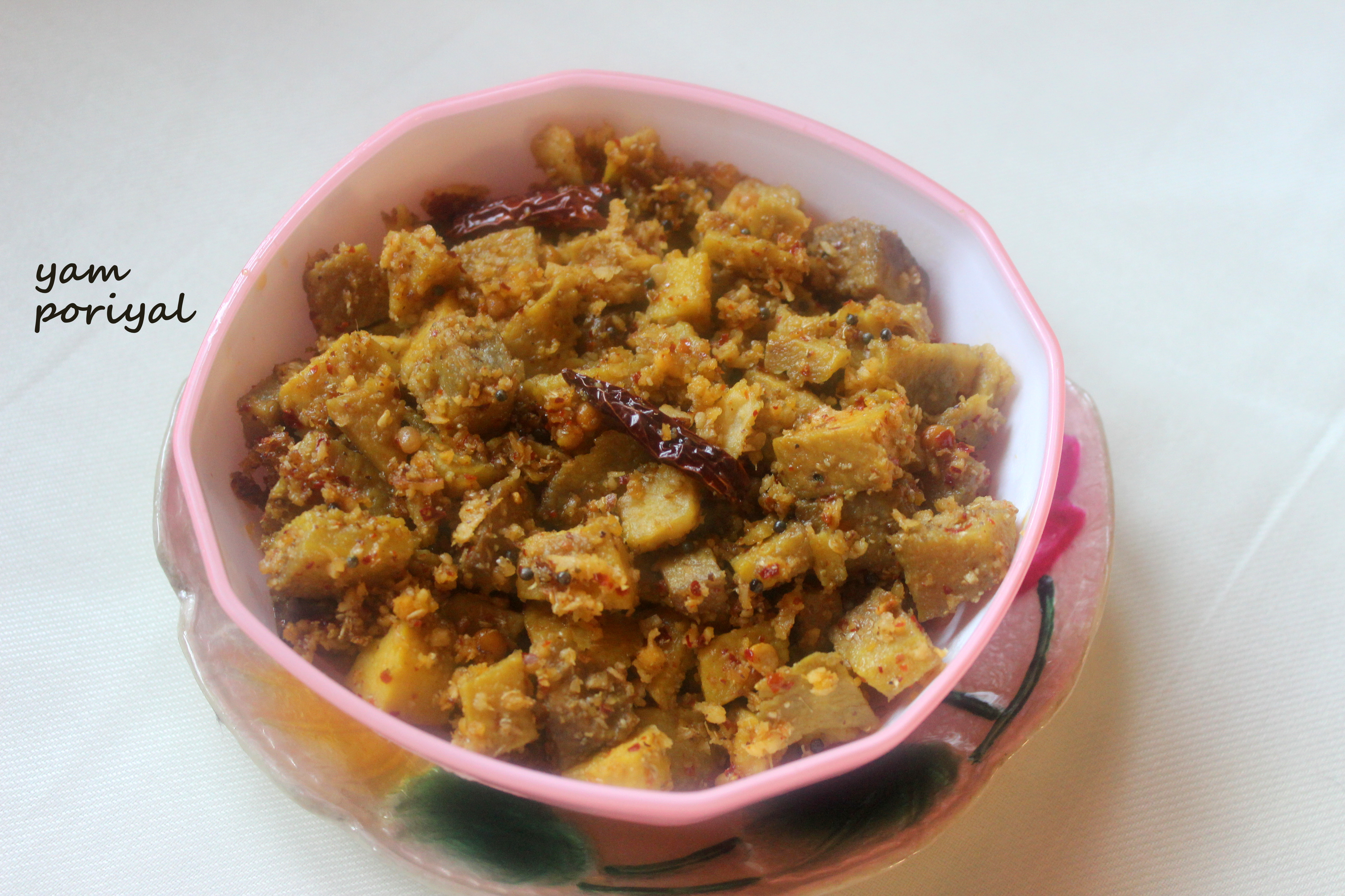 Yam poriyal or yam vegetable recipe – CHARUS CUISINE