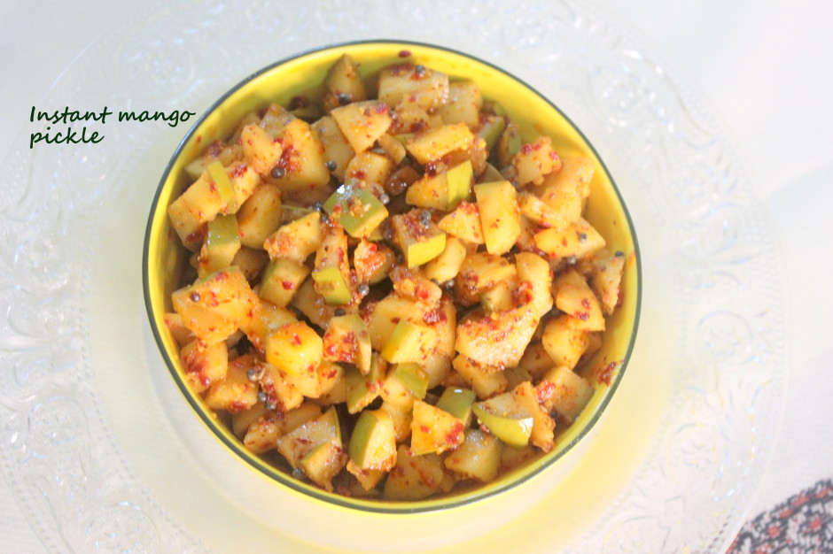 Instant mango pickle