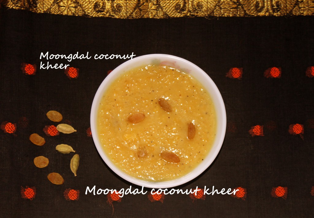 Moongdal coconut kheer recipe CHARUS CUISINE