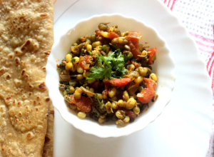 sprouted moong subzi