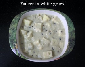 paneer white gravy