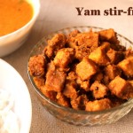 Yam stir-fry recipe or how to make suran stir fry or senai kizhangu curry recipe