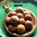 Sweet rava appam recipe – How to make semolina jaggery appam recipe – Krishna Jayanthi recipes