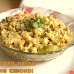 Sprouted green moong khichdi recipe – How to make sprout green moong khichdi recipe – healthy recipes