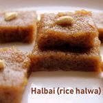 Halbai recipe – How to make rice halbai or rice halwa recipe – Karnataka recipes