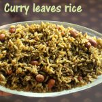 Curry leaves rice recipe – How to make karibevu chitranna or karuveppilai sadam recipe – rice recipes