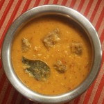 Suvarnagadde huli (sambar) or yam curry