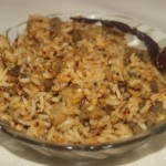 Vangi bhath or brinjal rice recipe
