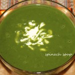 Spinach or palak soup recipe