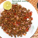 Sprouted moong salad or moong sprouts salad recipe