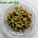 French beans stir-fry recipe – how to make beans palya or beans poriyal recipe – south indian style