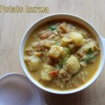 Potato kurma recipe – How to make aloo kurma recipe – side dish for rotis/puris