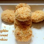 Eggless coconut cookies recipe – How to make coconut cookies recipe (Indian style)